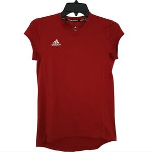 Adidas Volleyball Climalite Girls Shirt Large 11-12 Kids, Red
